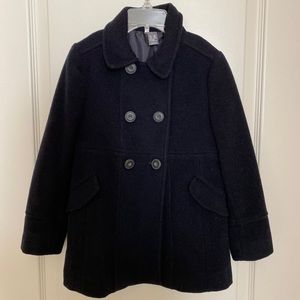 Zara Kids navy wool pea coat